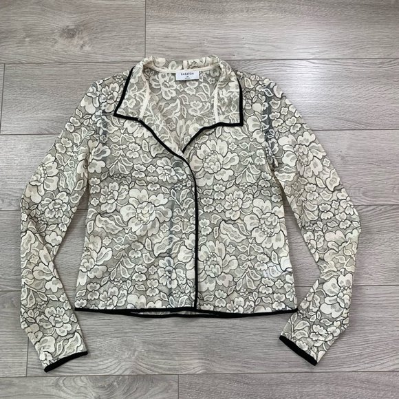 Aritzia Babaton Hopkins Cream Lace Blouse Top - Picture 4 of 12